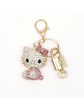 Louis Vuitton Gold Lock 🔒 Authentic LV Key + Unbranded Hello Kitty Bag Charm